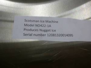 lot 36 image: Scotsman Ice Machine # 12081320014095