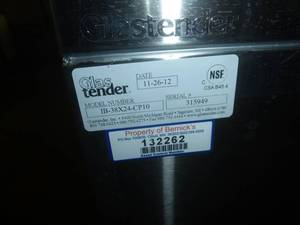 lot 39 image: Glastender Pass Thru Ice Sink # 132262