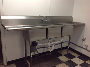 lot 8 image: Triple Sink with Garbage Disposal