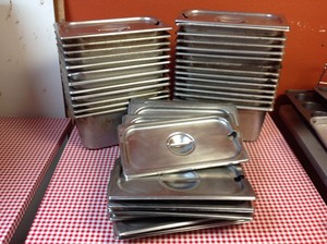 lot 26 image: 13 Size SS Pans & Covers