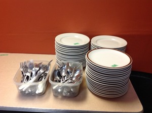 lot 54 image: Plates & Silverware