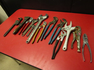 CRESTOLOY 15 ADJUSTABLE WRENCH, SLIP & LOCK-NUT WRENCH, PETERSEN VICE GRIP, MORE