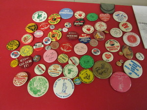 VINTAGE PINS, MN HIGH SCHOOLS, BUSINESSES, CLUBS, ADVERTISEMENTS, AND MORE