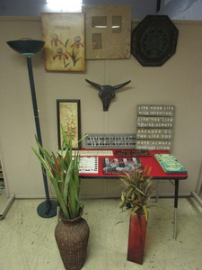 HOME DECOR AND WALL ART, FLOOR LAMP, FAUX FLOWER VASES, I LOVE LUCY SIGN, INSPIRATIONAL SIGNS, MORE