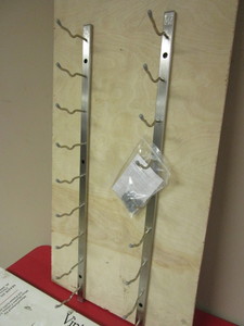 VINTAGEVIEW 9-BOTTLE WALL-MOUNT WINE RACK, BRUSHED NICKEL