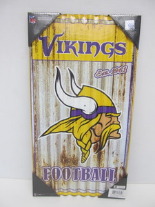 lot 20 image: Brand New MN VIKINGS Corrugated Metal Display Sign