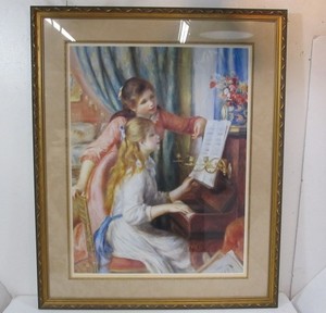 lot 59 image: Large Renoir Girls At The Piano Framed Print