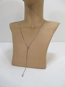 lot 62 image: Sterling Silver Italian Lariat Necklace