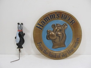 lot 102 image: 2 Vintage HAMMS BEER Advertising Pieces