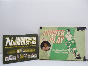 lot 105 image: Vintage Power Play Bill Goldsworthy MN NORTH STARS Hockey Board Game & Coffee Table Book
