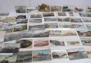 lot 147 image: Lot of Vintage & Antique PostcardsPhotos Featuring River Boats 