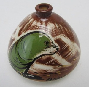 lot 38 image: Signed Mid Century SASCHA BRASTOFF Ceramic Ashtray wSeal