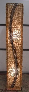lot 184 image: Working Sculptural Woven Wicker Floor Lamp