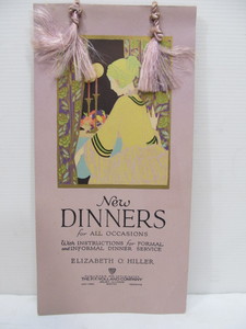 lot 187 image: Antique New Dinners Cookbook wOriginal Box
