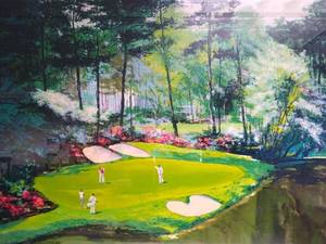 lot 207 image: LARGE Framed Signed Numbered Limited Edition MARK KING Golf Offset Lithograph Print