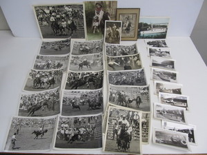 lot 201 image: Lot of Vintage Original Photographs - Wooden Boats, Rodeo etc