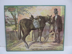 lot 219 image: Pair of Metal Signs - Green River Whiskey & Titanic Ocean Liner