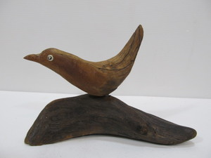 lot 282 image: Old Vintage Oriental Driftwood Bird Sculpture