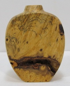 lot 283 image: Hand Made Artist Signed Burl Wood Vase