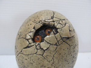 lot 90 image: Signed Dinosaur Egg Paperweight - Signed Pena