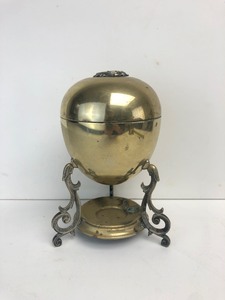 lot 242 image: Antique Brass Egg Coddler