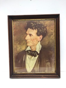 lot 40 image: Framed Vintage ABRAHAM LINCOLN Print