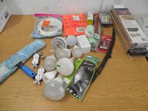 lot 115 image: Assorted box lot of goodies- tools- hardware