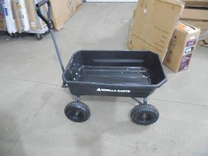 lot 144 image: GORILLA CARTS 4 cu. ft. Poly Garden Dump Cart