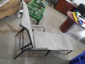 lot 157 image: Sling Outdoor Patio Chaise Lounge in Riverbed Taupe