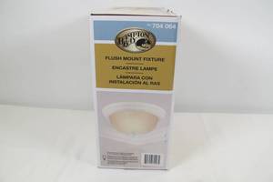 lot 3 image: Hampton Bay 2-Light Textured White Flush Mount
