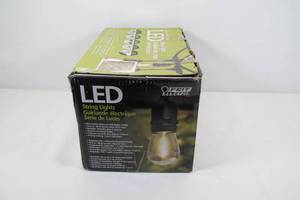 lot 5 image: FEIT Electric 48ft LED String Lights (Black) - Open BoxUsed