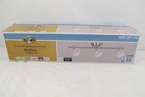 lot 20 image: Hampton Bay Madison 3-Light LED Directional Track Fixture, Satin Nickel Finish