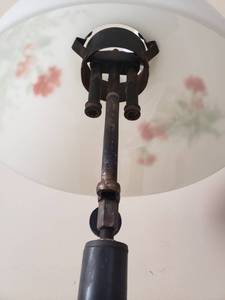 lot 115 image: Coleman Lantern with Painted Glass Shade