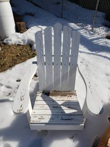 lot 159 image: 3 Wooden Adirondack Chairs