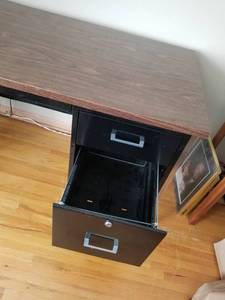lot 147 image: Vintage Metal Office Desk