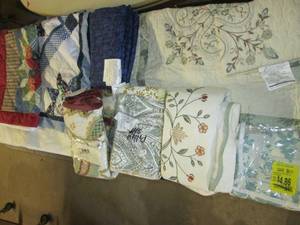 lot 39 image: Pillow Shams, one is a matching set...