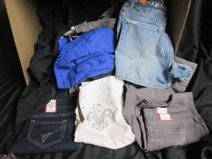 lot 107 image: Box of Girls Jeans & Shorts (Size 1...