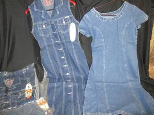 lot 114 image: 4pc. Ladies Revolt Denim Dresses (S...
