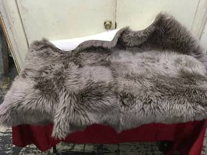 lot 181 image: Sheepskin Quad Rug Mushroom, Retail $109.99