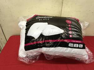lot 203 image: Beautyrest Black StandardQueen 2 Pk, Retail $17.99