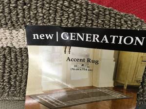 lot 219 image: New Generation Accent Rug 30 in. x 45 in., Retail $14.99