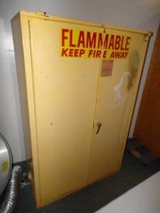 lot 71 image: Flammable metal Cabinet with contents
