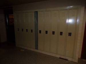 lot 81 image: Wall of Metal Student Lockers