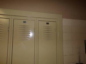 lot 92 image: Wall of Metal Student Lockers