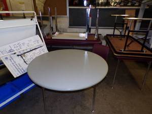 lot 115 image: Large Group of Tables Chairs and Desks