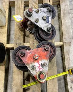 lot 47 image: 3 Ton Overhead Trolleys (Qty 2)