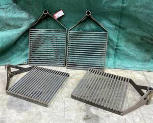 lot 64 image: New Steel Campfire Grill Grates (Qty 4)