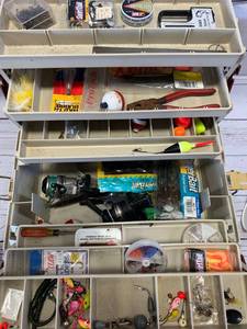 lot 43 image: Plano Tackle Box Full of Tackle