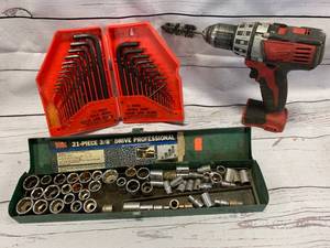 lot 78 image: Socket Set, Hex Keys, Milwaukee Drill