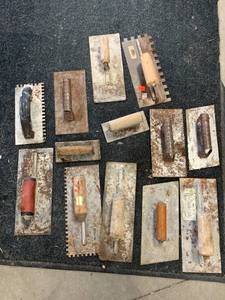 lot 80 image: Lot of 13 Cement Trowels